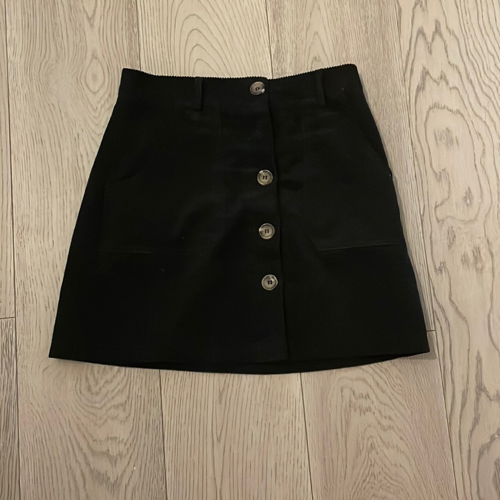 Corduroy Black Skirt